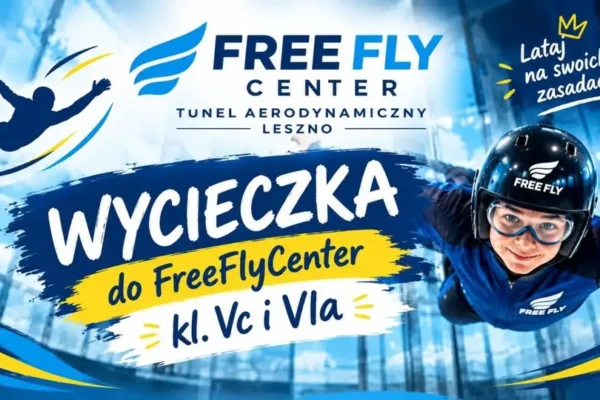 Uczniowie klas Vc i VIa poczuli się jak skoczkowie spadochronowi – wycieczka do tunelu aerodynamicznego w Lesznie