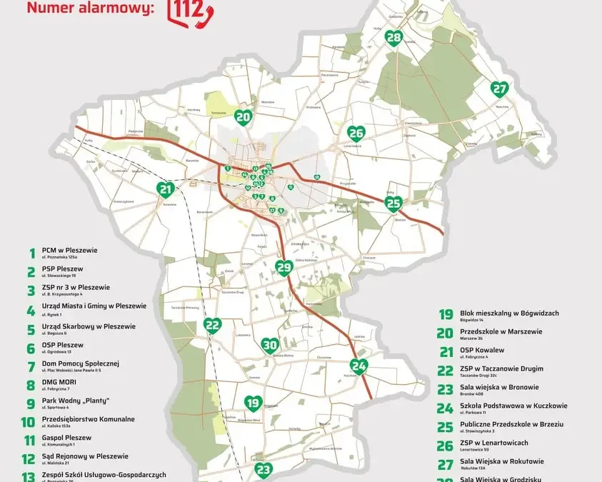 Gmina Pleszew stawia na bezpieczeństwo: 30 defibrylatorów AED w 30 lokalizacjach