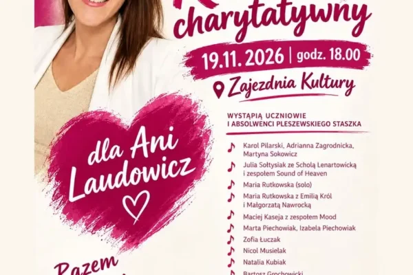 Charytatywny koncert w Pleszewie. Mieszkańcy wspierają Anię Laudowicz