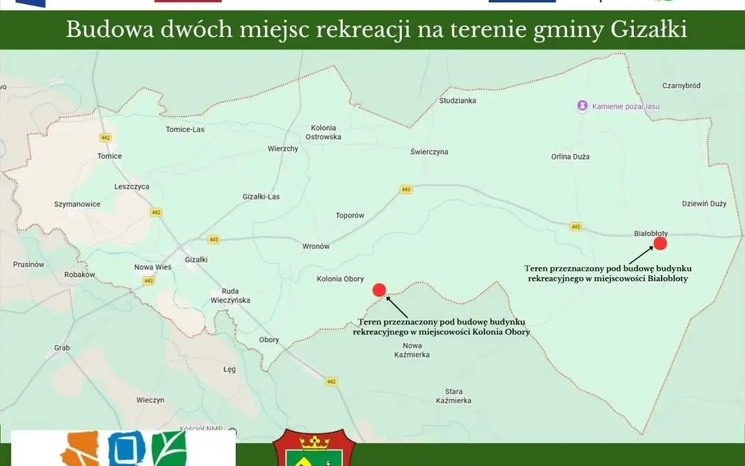 Gizałki inwestują w rekreację. Powstaną dwa nowe obiekty w Białobłotach i Kolonii Obory