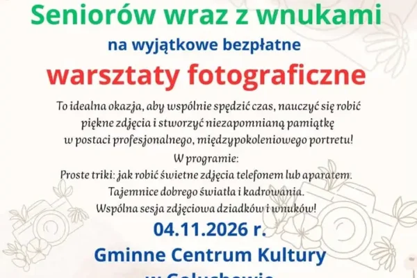Bezpłatne warsztaty fotograficzne dla seniorów i wnuków w Gołuchowie