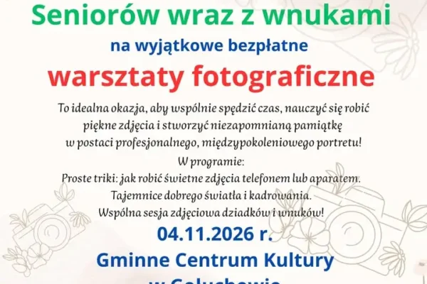 Bezpłatne warsztaty fotograficzne dla seniorów i wnuków w Gołuchowie
