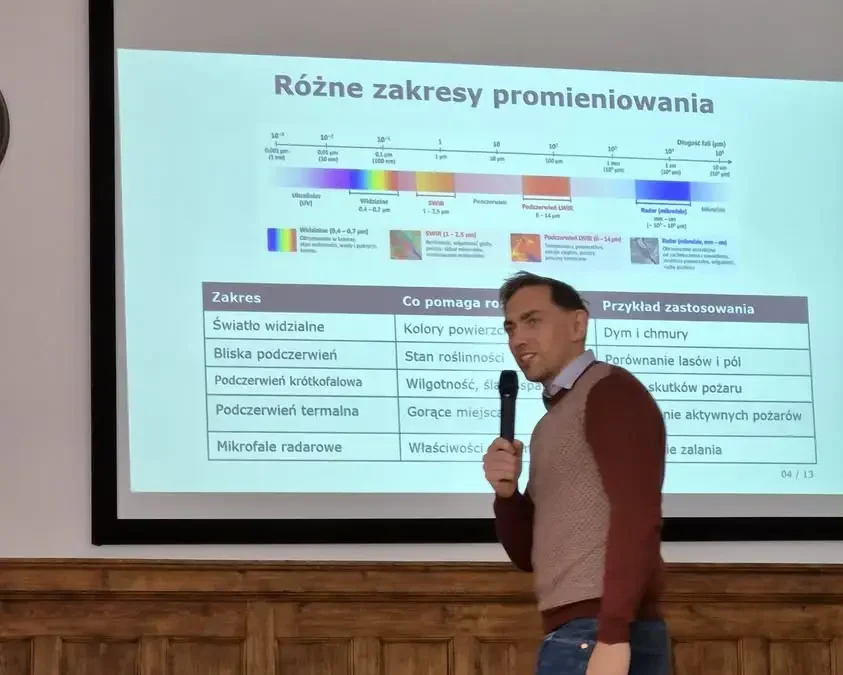 Satelity w służbie bezpieczeństwa – absolwent liceum opowiedział uczniom o technologiach kosmicznych