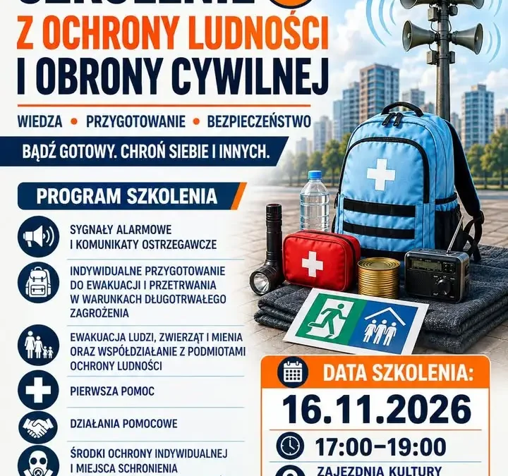 Pleszew: szkolenie z ochrony ludności i obrony cywilnej – zapisz się!